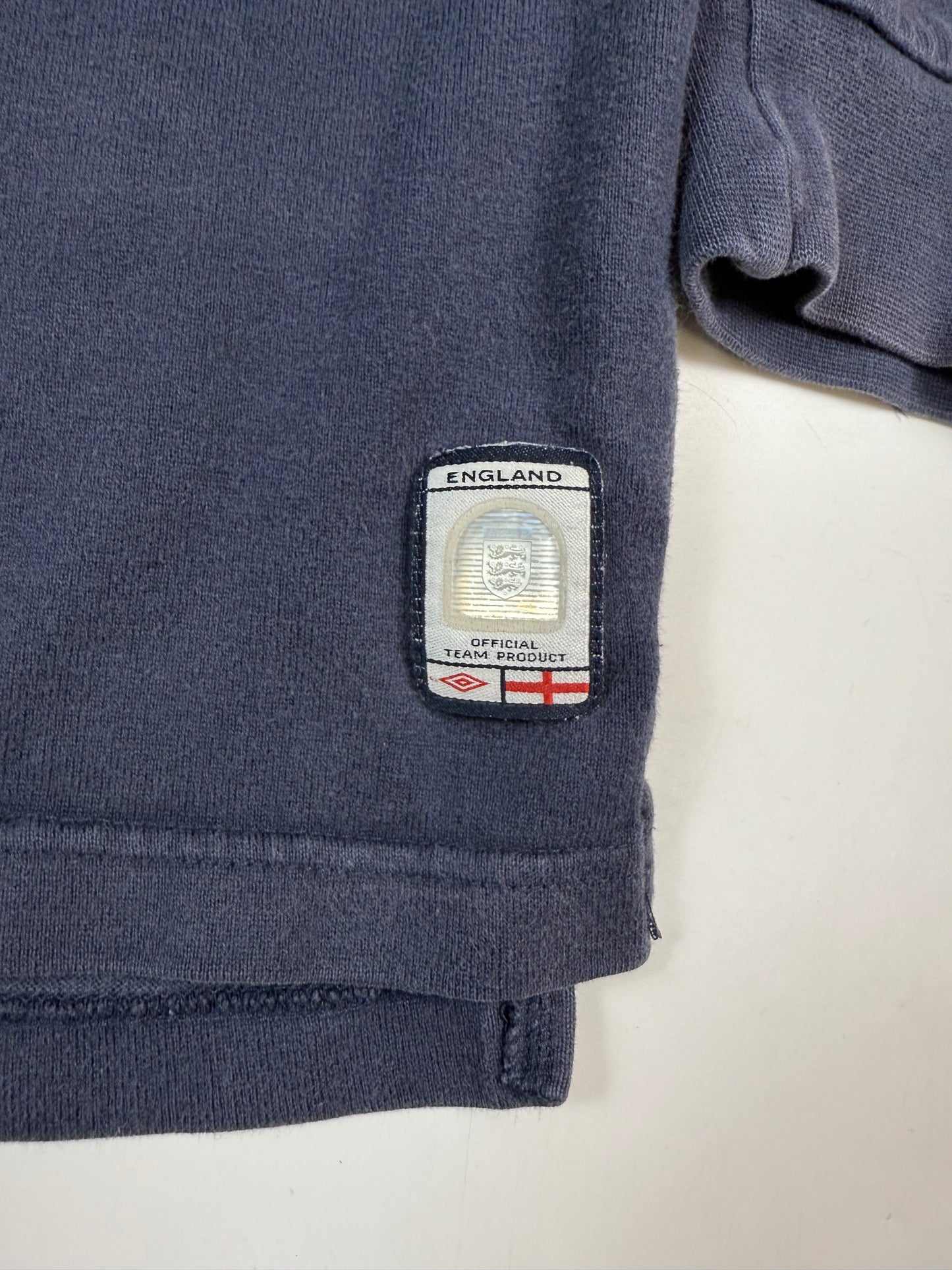 Vintage England 2002-04 Umbro long sleeve polo shirt (XL)