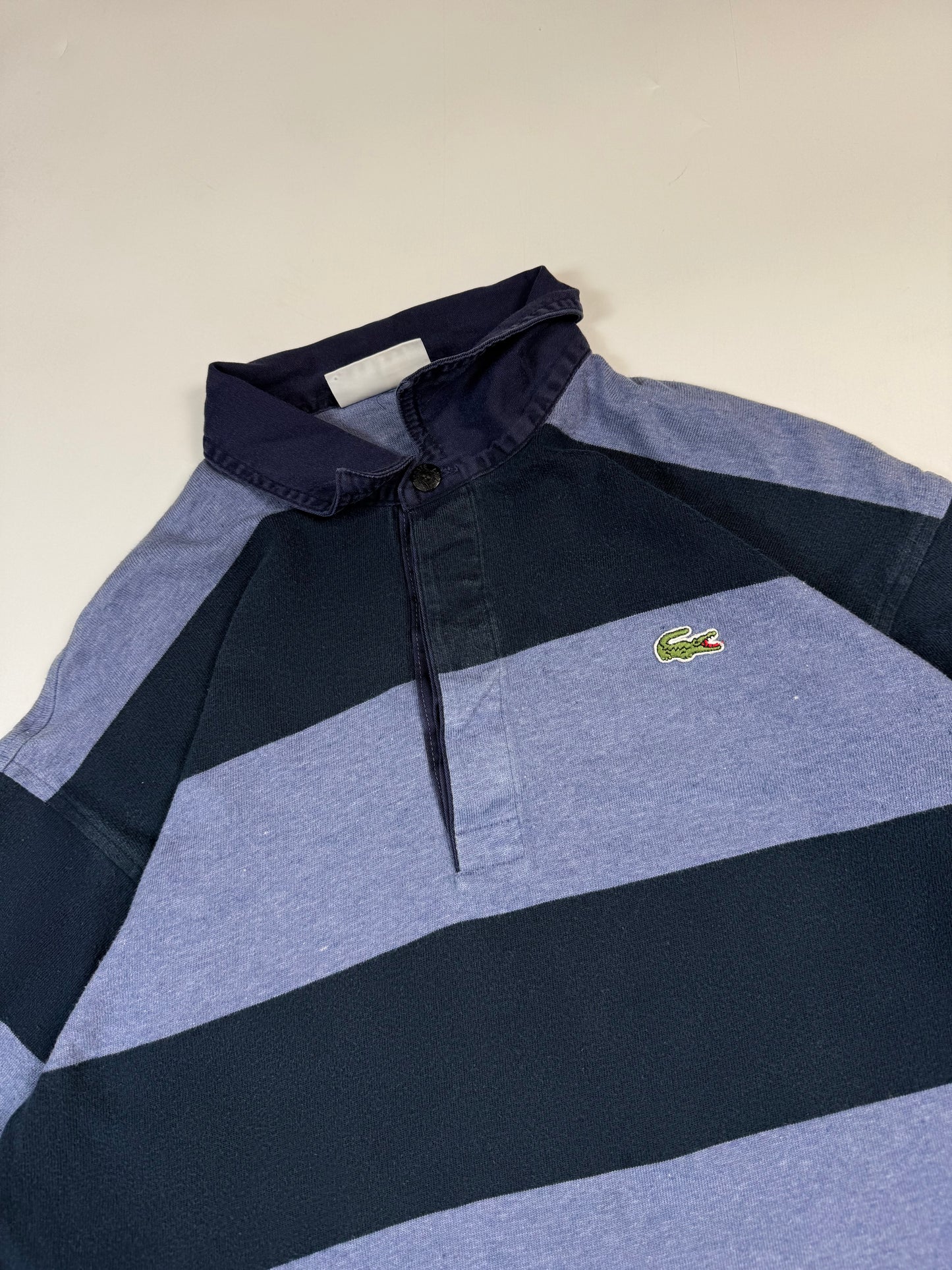 Vintage Lacoste striped rugby polo (M)