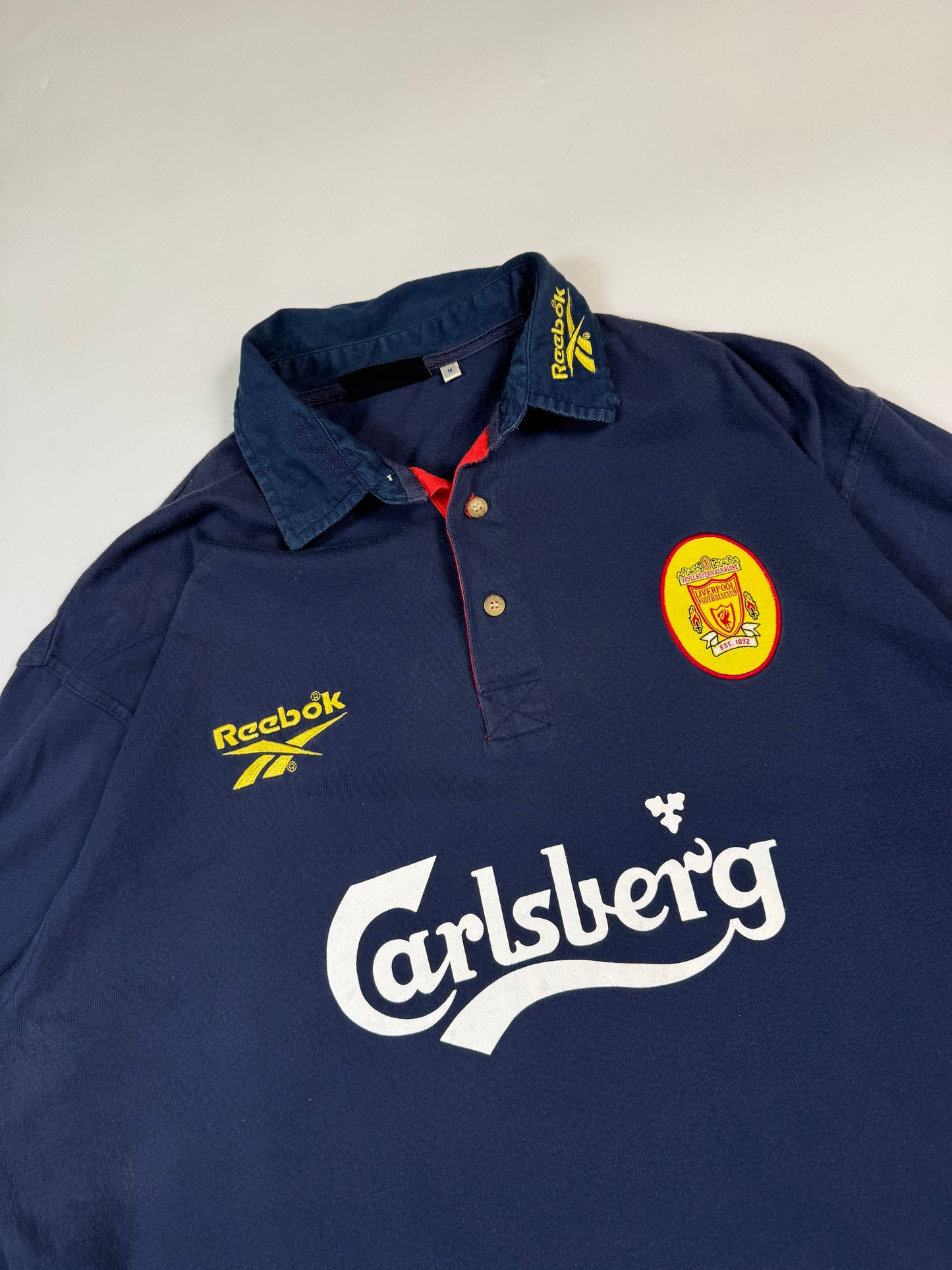 Vintage Liverpool 1997-99 Reebok l/s polo shirt (M)