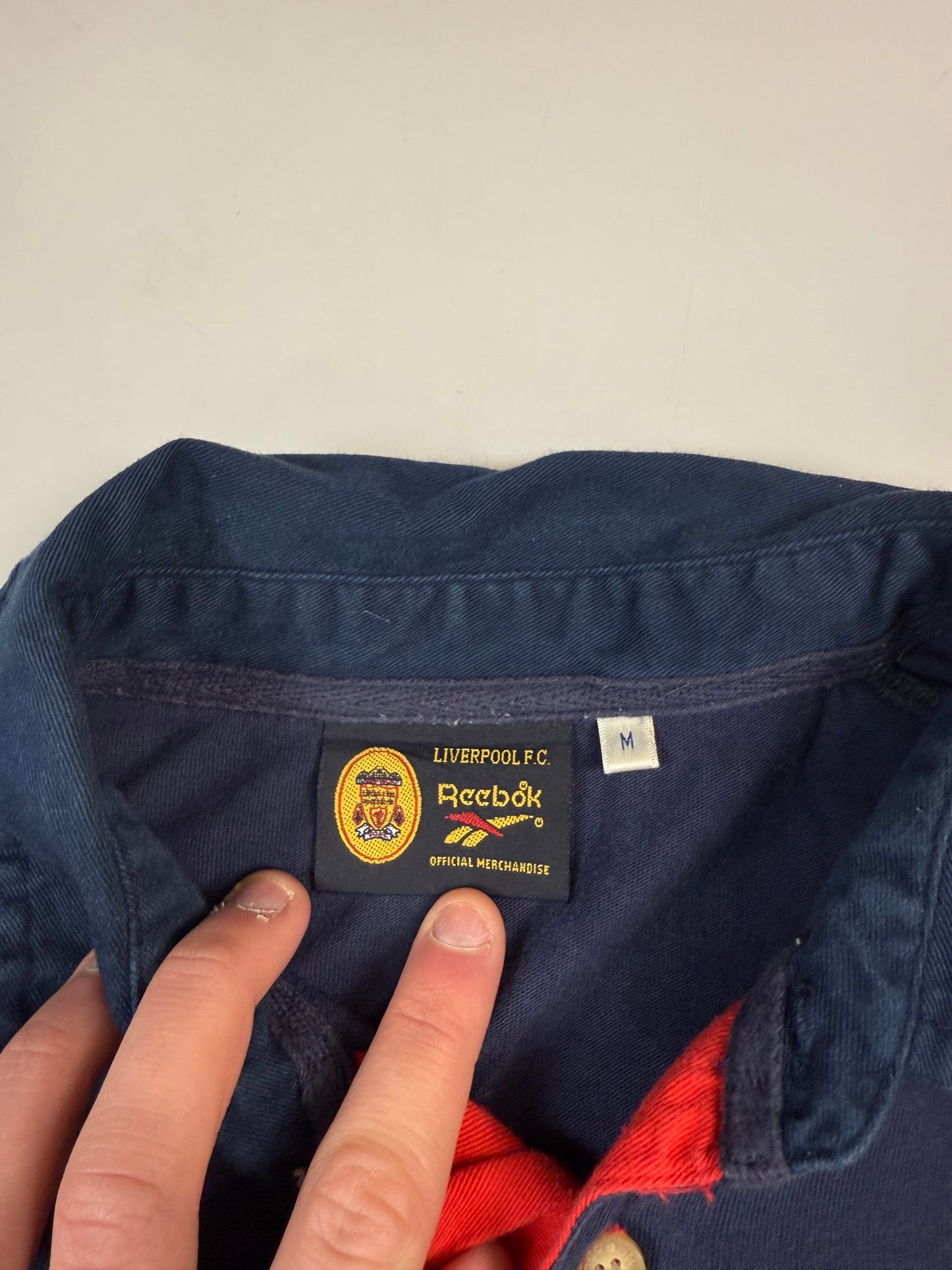 Vintage Liverpool 1997-99 Reebok l/s polo shirt (M)