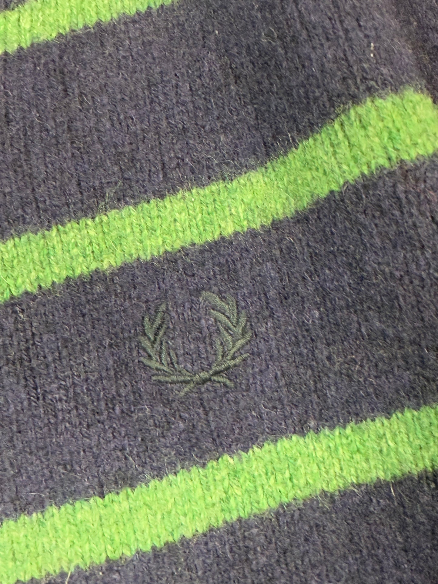 Vintage 90s Fred Perry striped wool knit sweater (S)