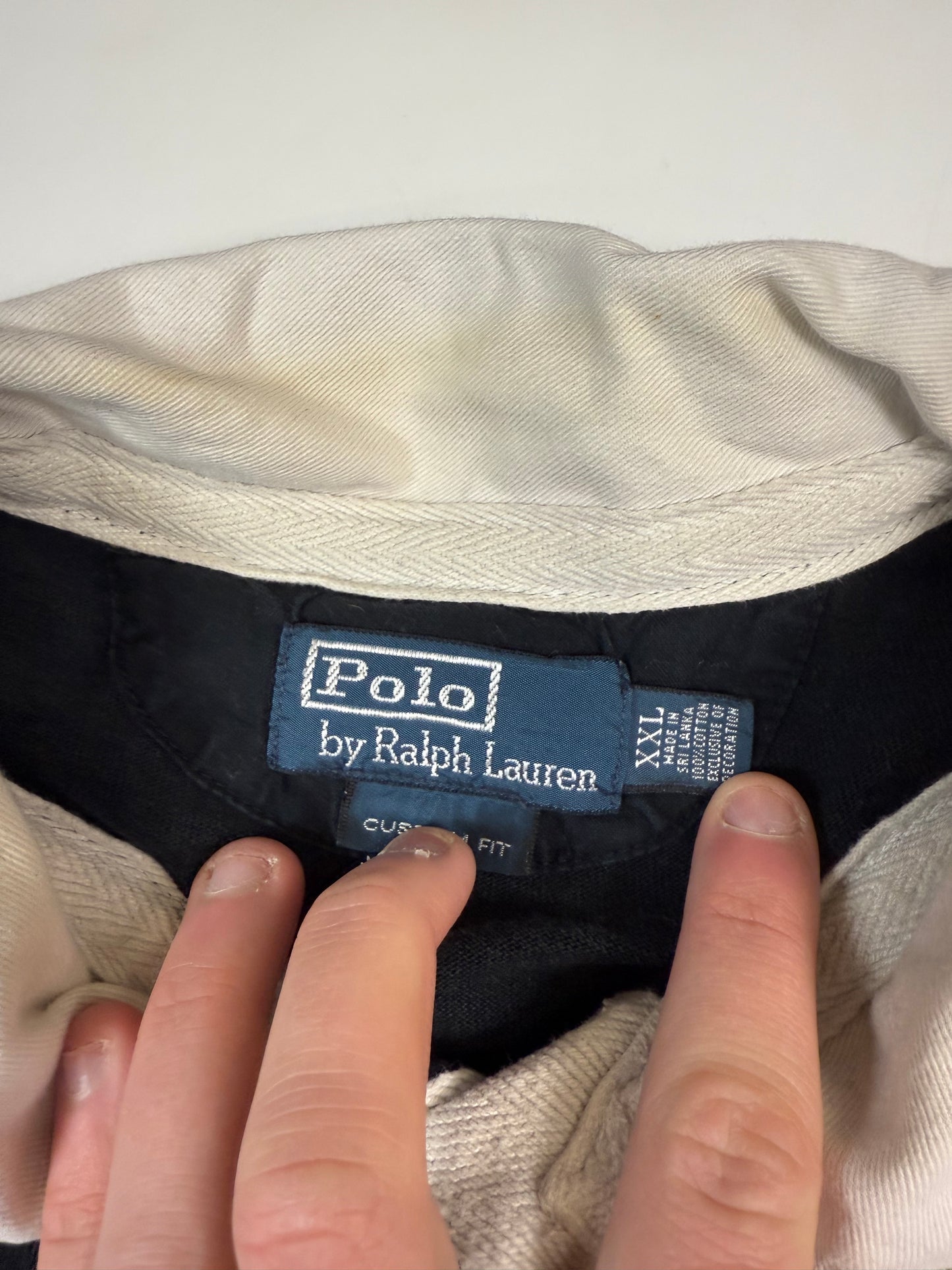 Vintage 90s Polo Ralph Lauren l/s rugby polo shirt (XXL)