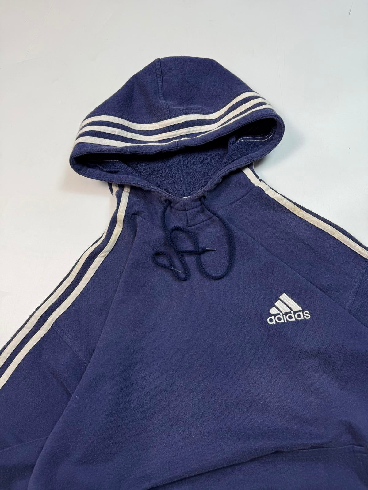 Vintage 90s Adidas side stripe hoodie (M)