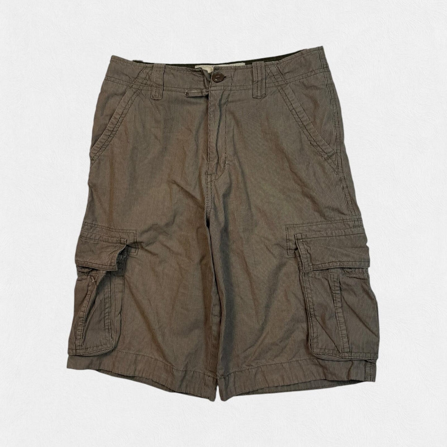Abercrombie & Fitch pinstripe baggy cargo shorts (W30)