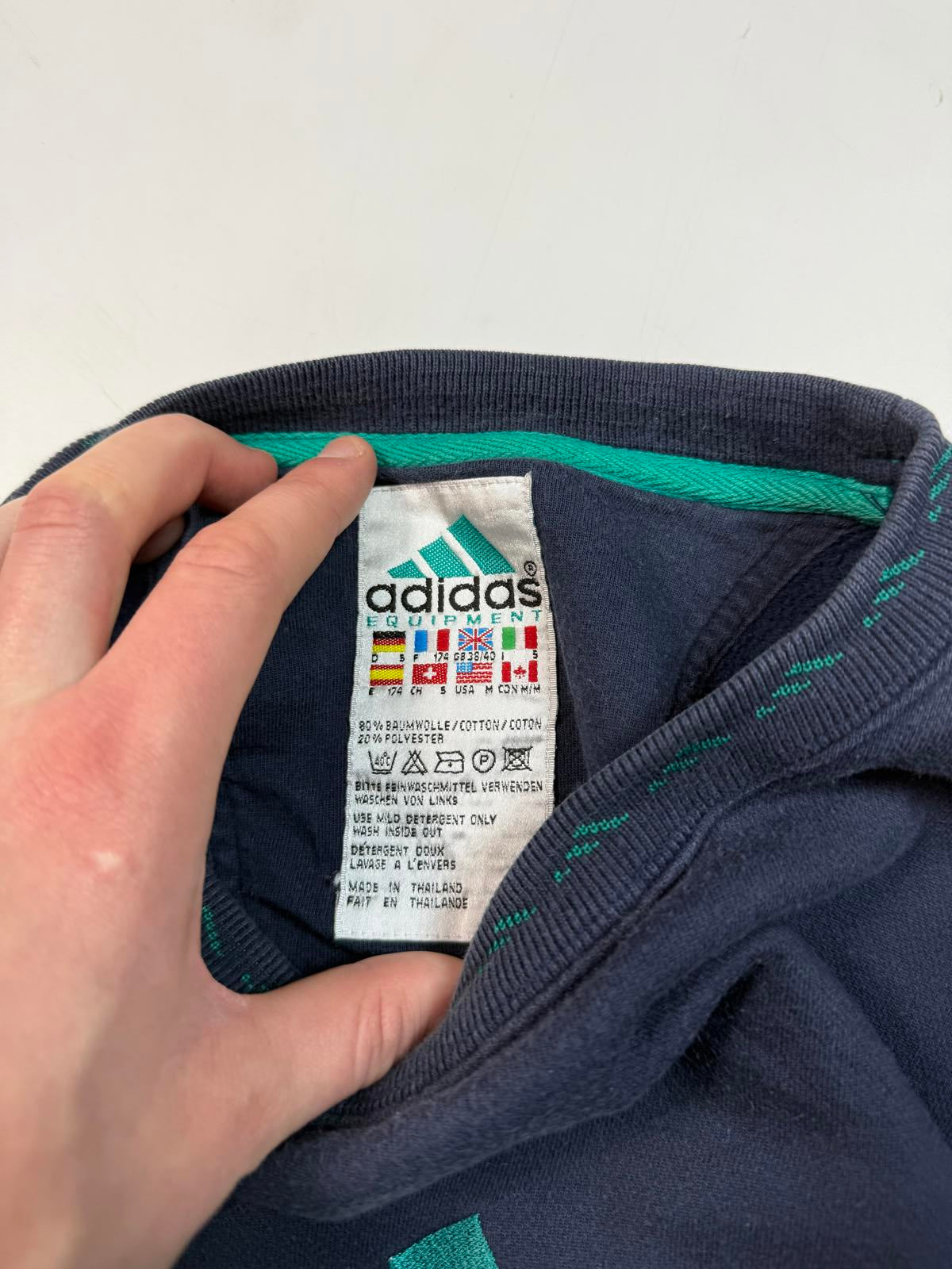 Vintage 90s adidas equipment centre logo sweatshirt (M)