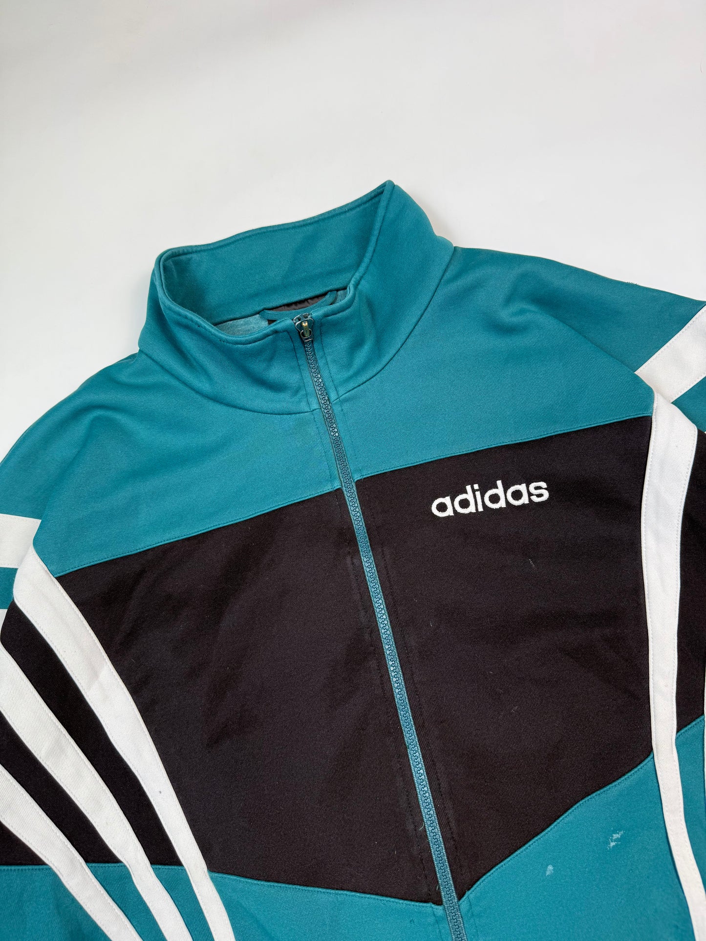 Vintage 90s Adidas colour block track jacket (XL)
