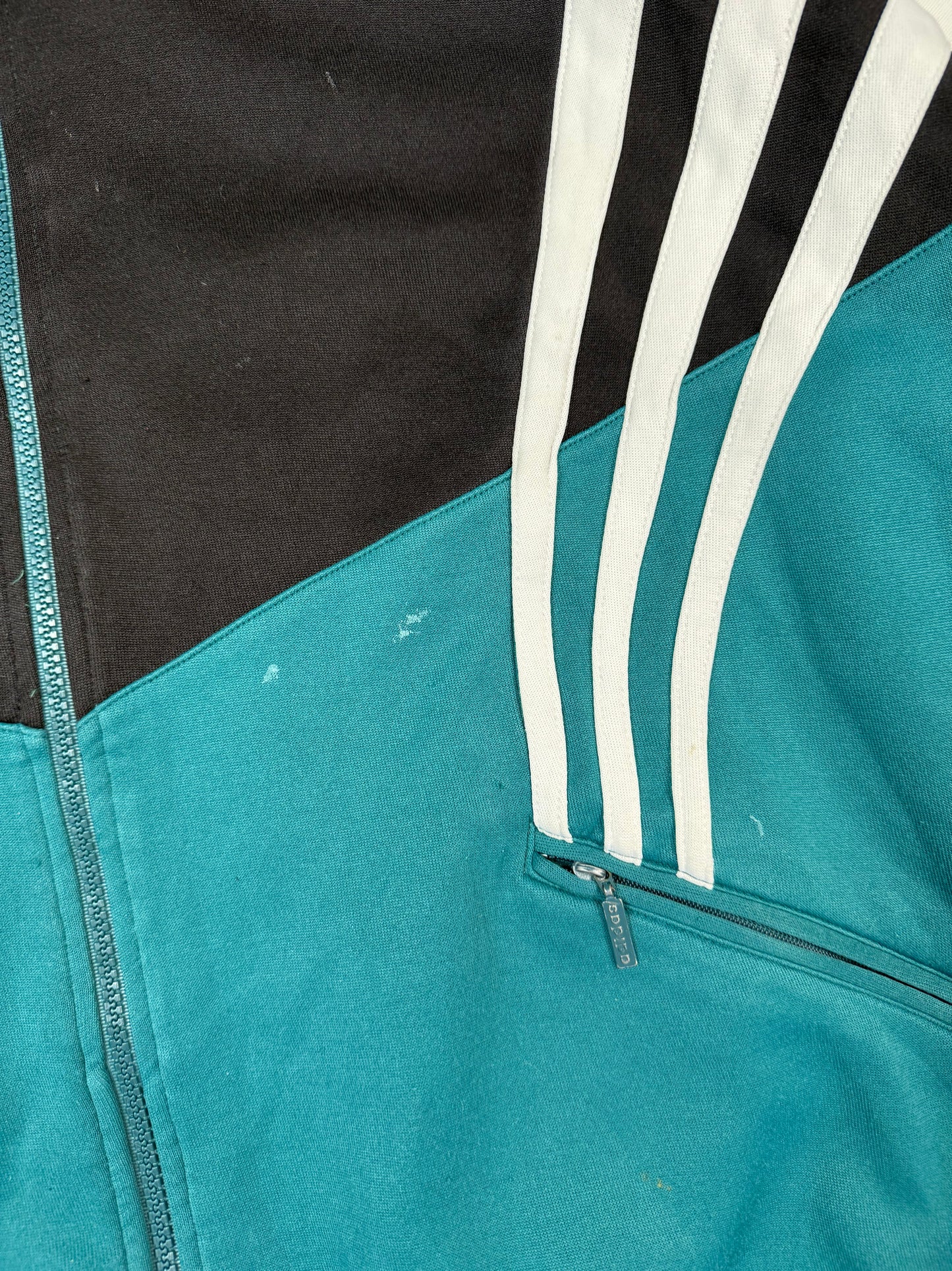 Vintage 90s Adidas colour block track jacket (XL)