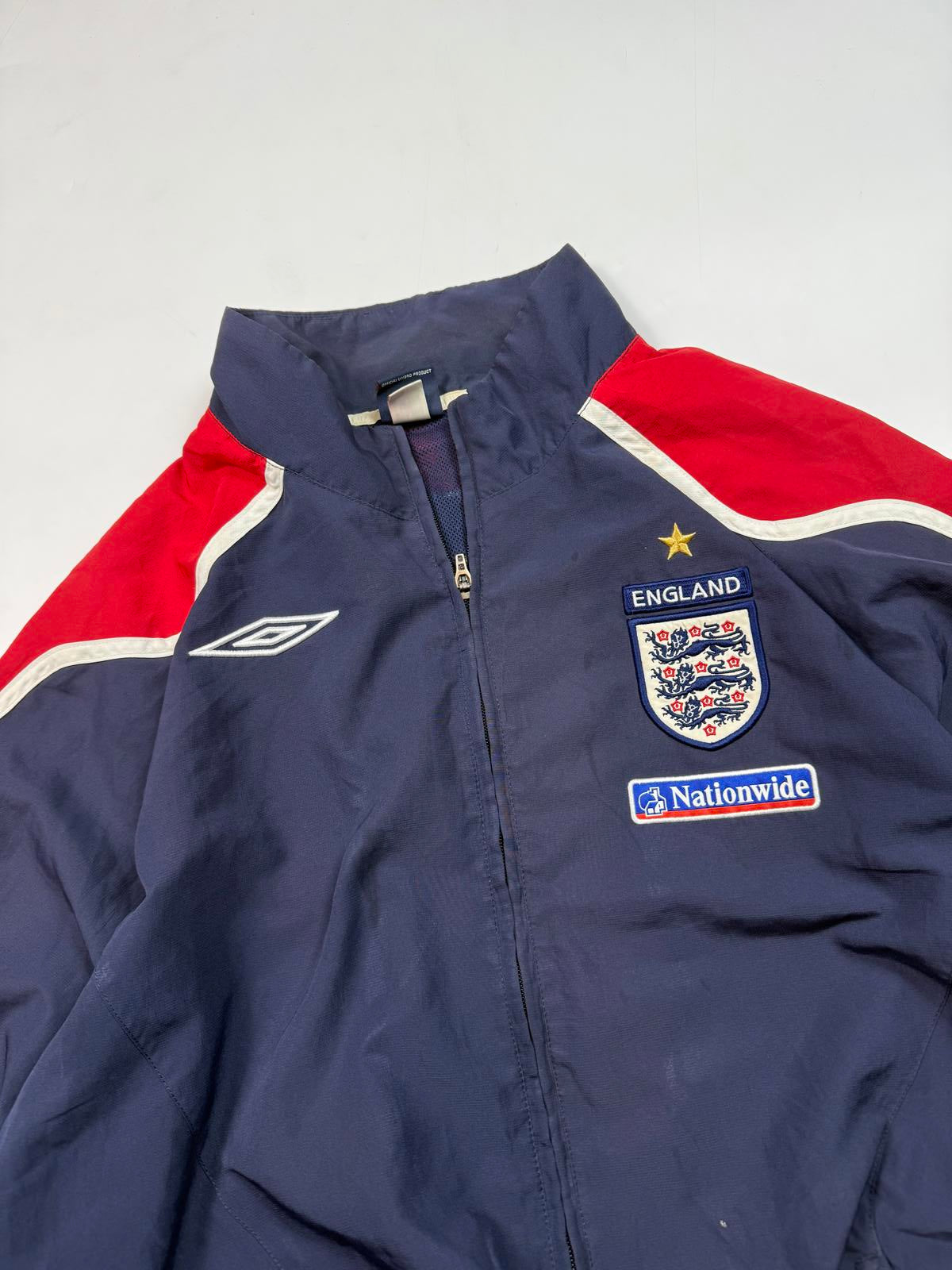 Vintage England 2007-09 Umbro football track jacket (L)