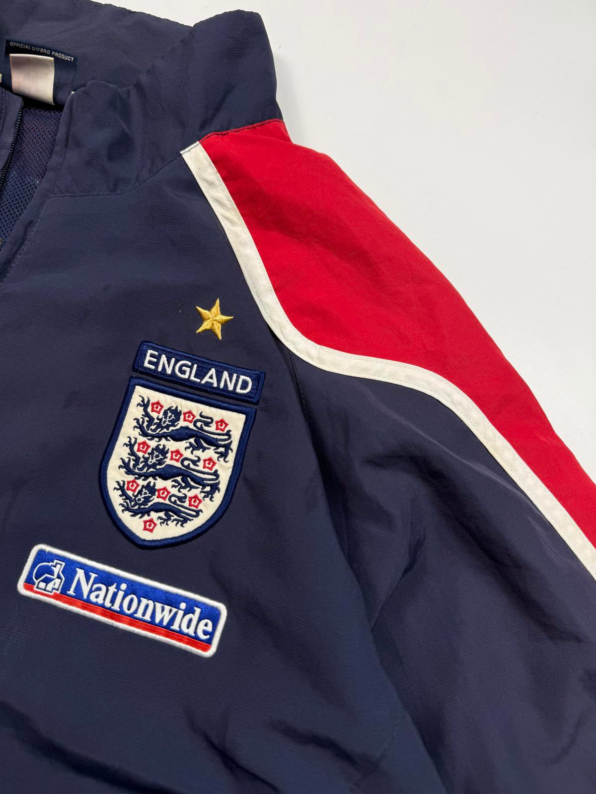 Vintage England 2007-09 Umbro football track jacket (L)