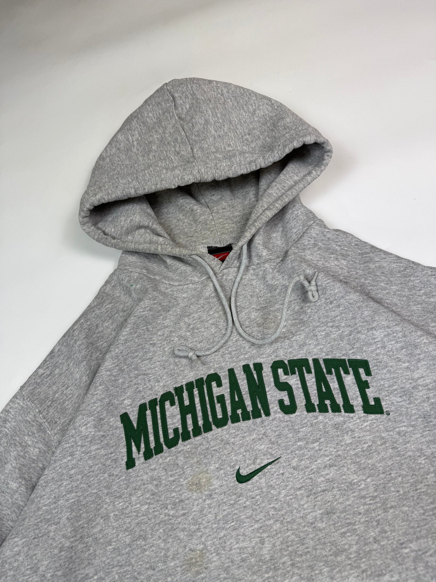 Vintage Nike Michigan state centre swoosh spell out hoodie (XXL)