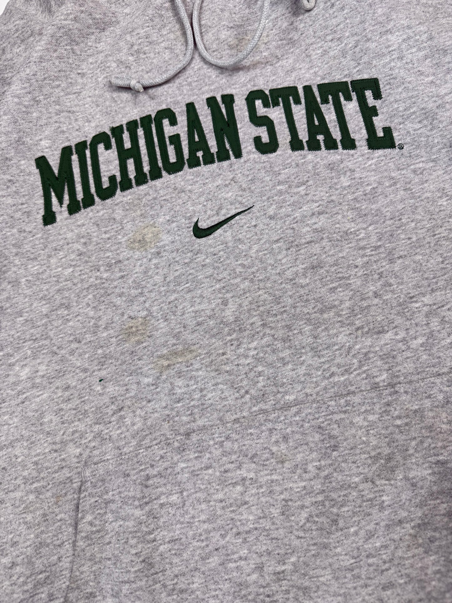 Vintage Nike Michigan state centre swoosh spell out hoodie (XXL)