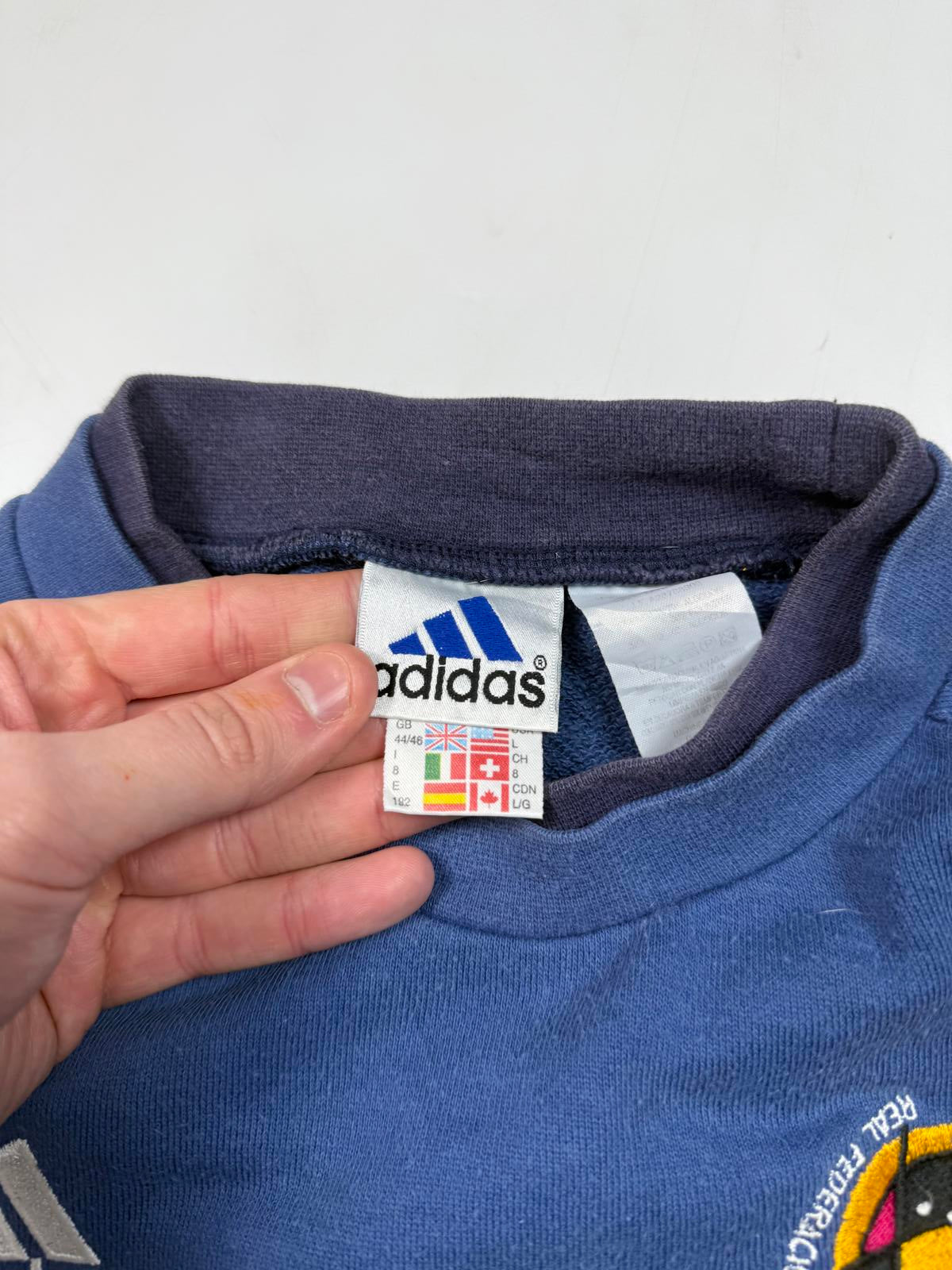Vintage Spain 1998-00 Adidas football sweatshirt (L)