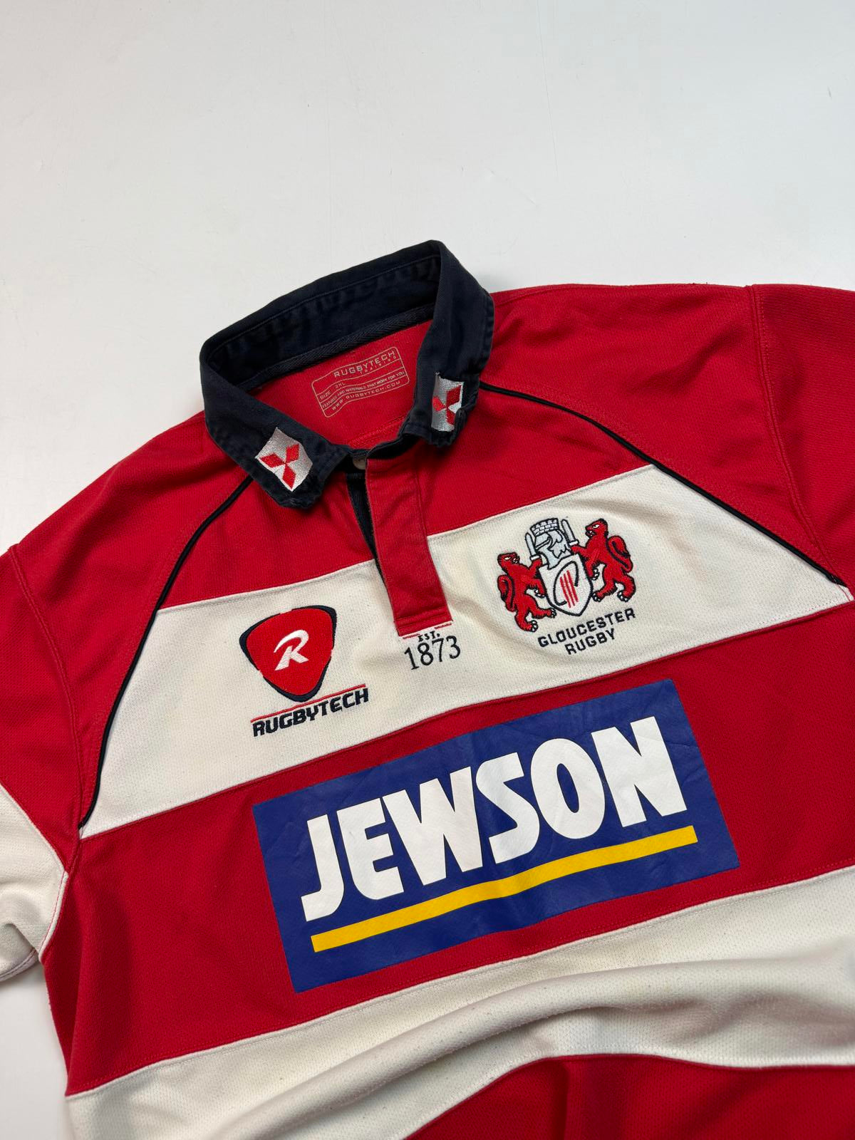 Vintage 90s Gloucester 2009/10 Rugbtech rugby union shirt (XXL)