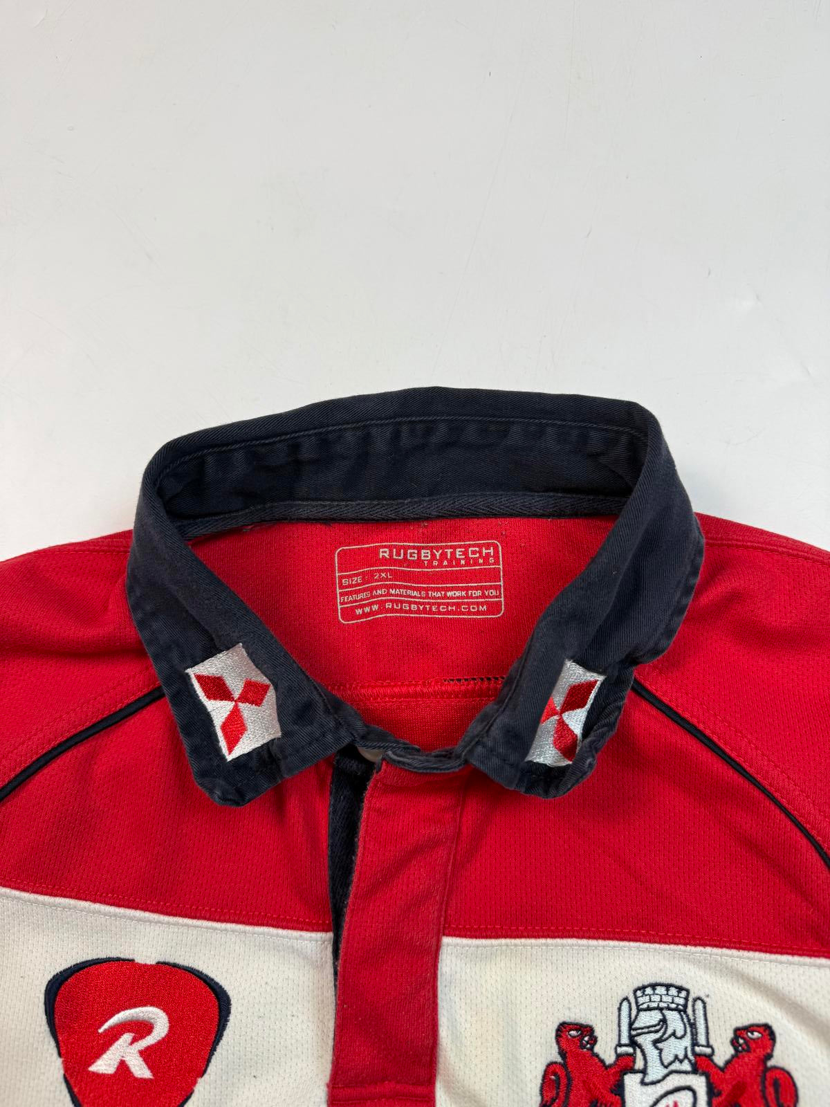 Vintage 90s Gloucester 2009/10 Rugbtech rugby union shirt (XXL)
