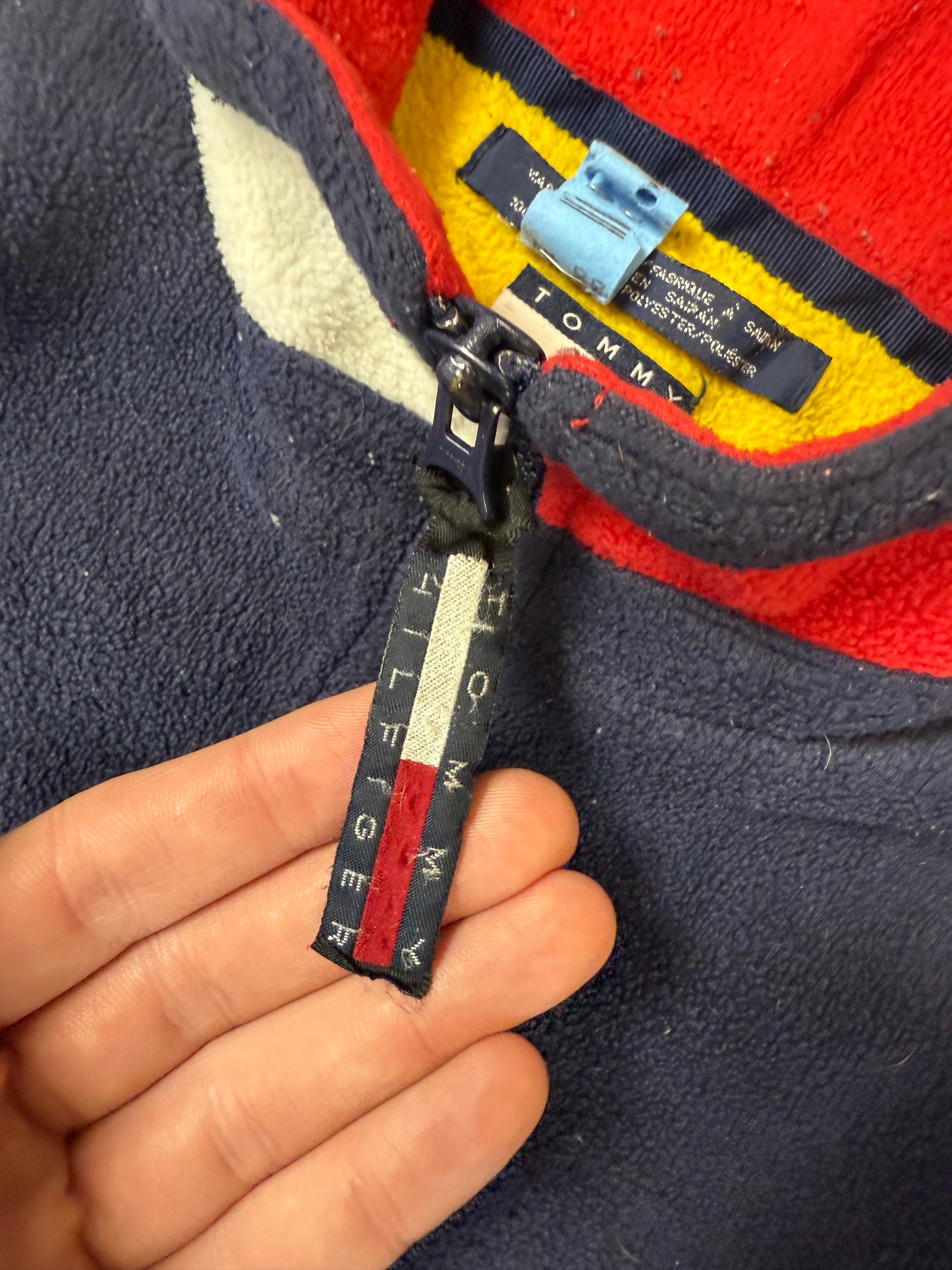 Vintage 90s Tommy Hilfiger quarter zip fleece (M)