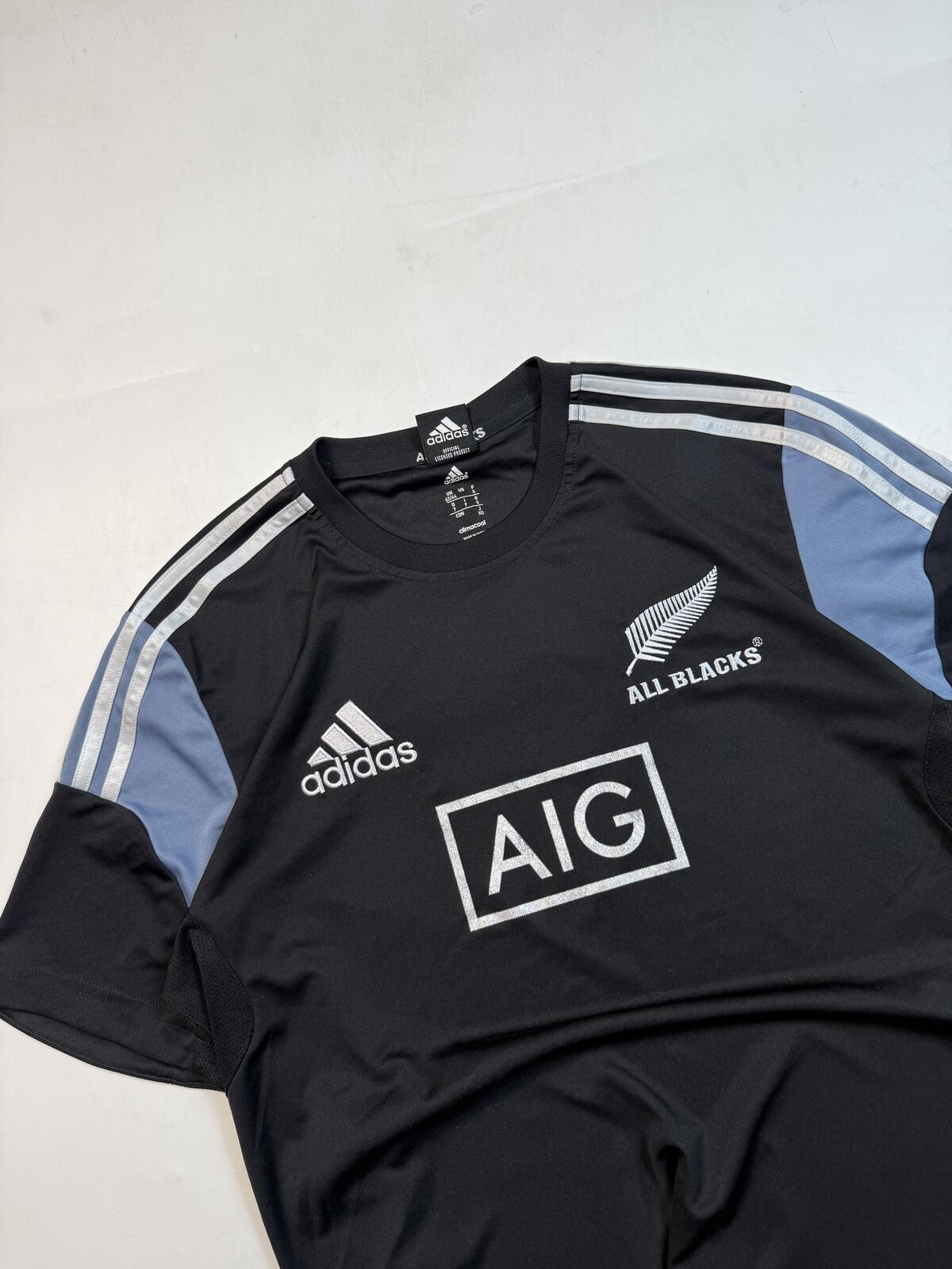New Zealand all blacks 2014/15 Adidas training rugby shirt (L)