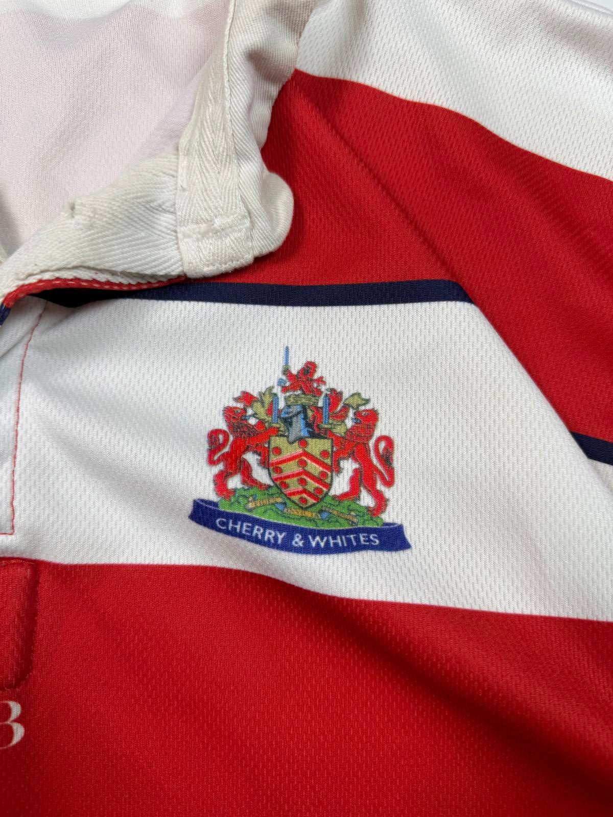 Vintage 90s Gloucester Cherry & Whites rugby union shirt (XL)