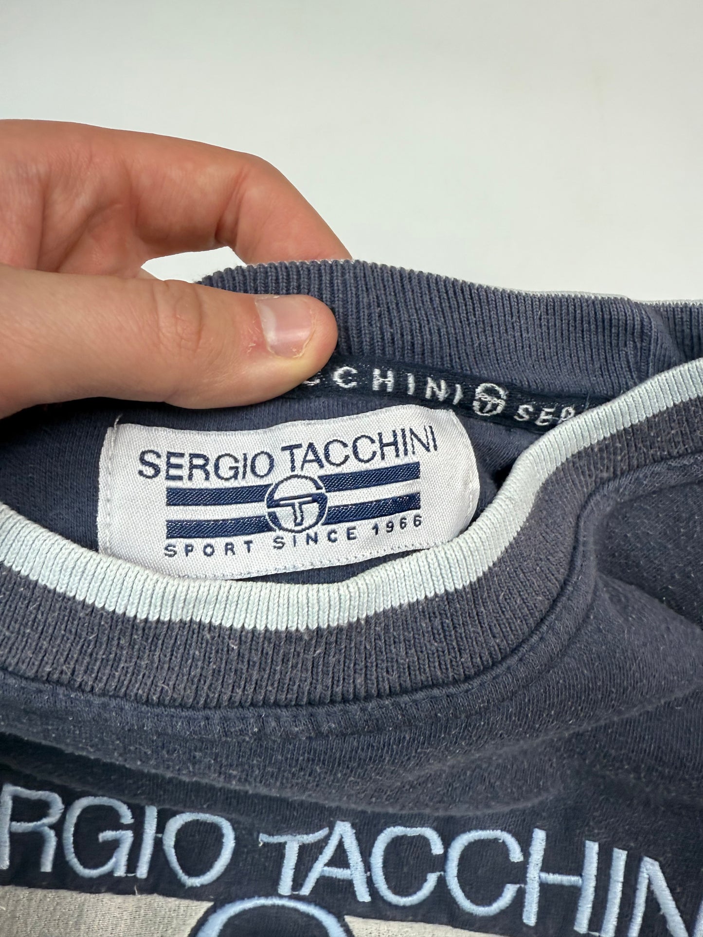 Vintage 90s Sergio Tacchini spell out sweatshirt (XL)