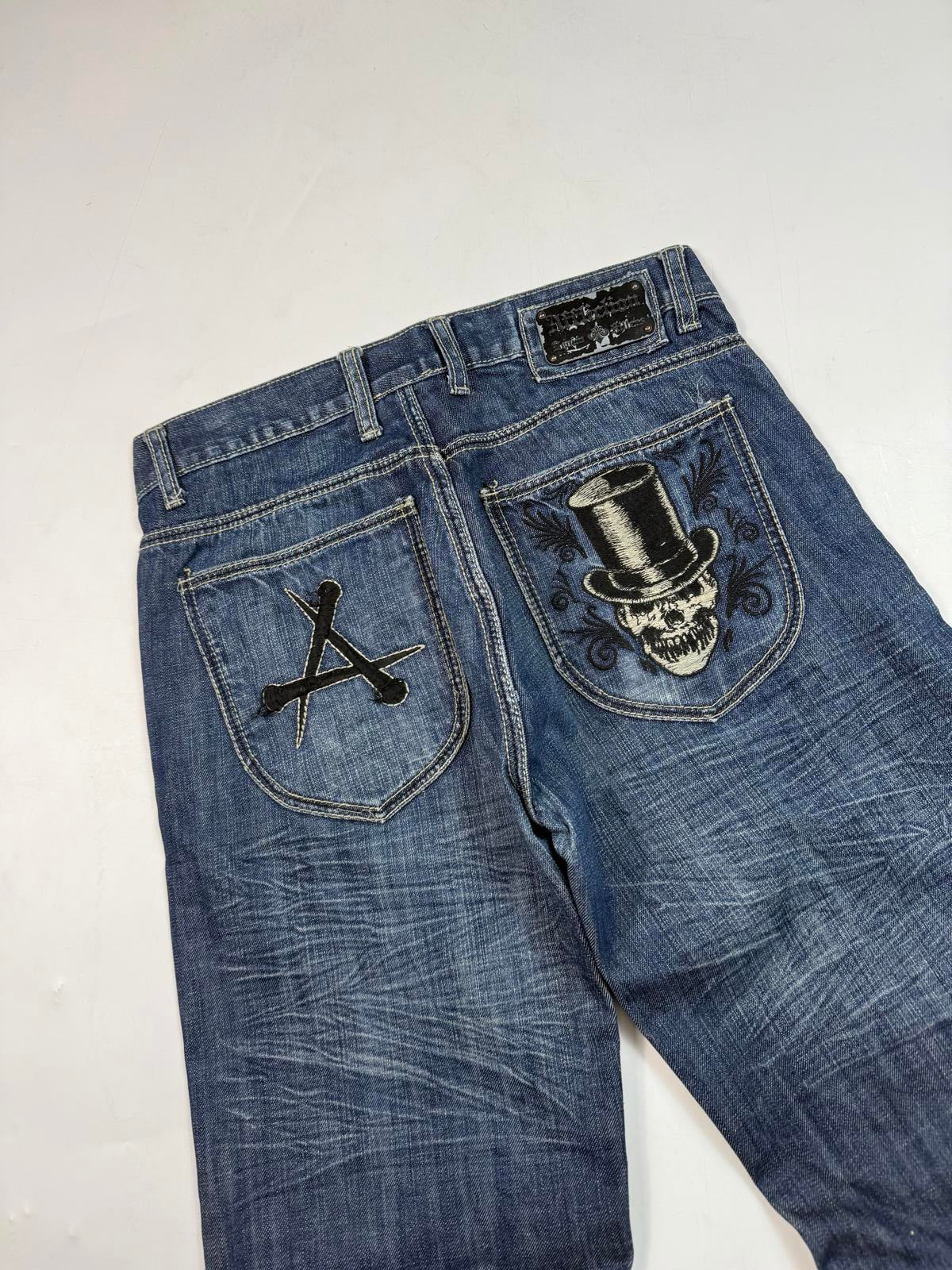 Vintage Y2K Affliction baggy hip hop Jeans (W30)