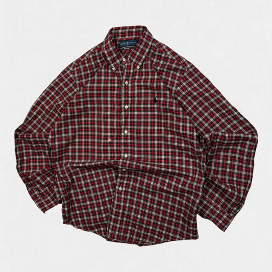 Vintage 90s Polo Ralph Lauren checkered button up shirt (L)