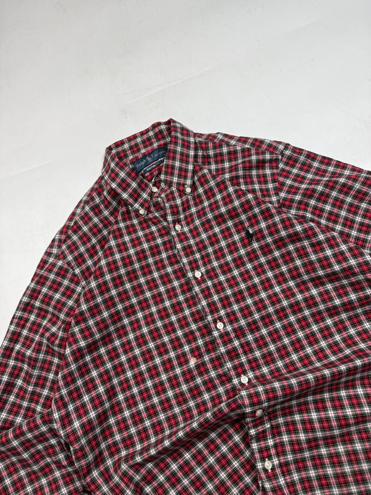 Vintage 90s Polo Ralph Lauren checkered button up shirt (L)