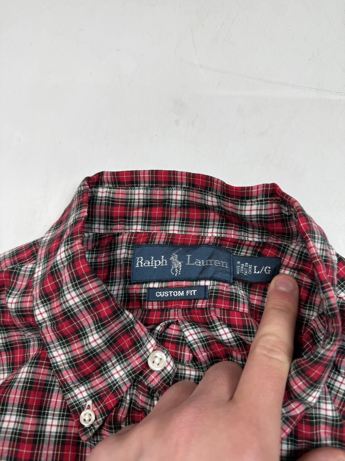 Vintage 90s Polo Ralph Lauren checkered button up shirt (L)