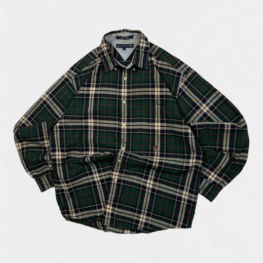 Vintage Tommy Hilfiger checkered button up shirt (L)