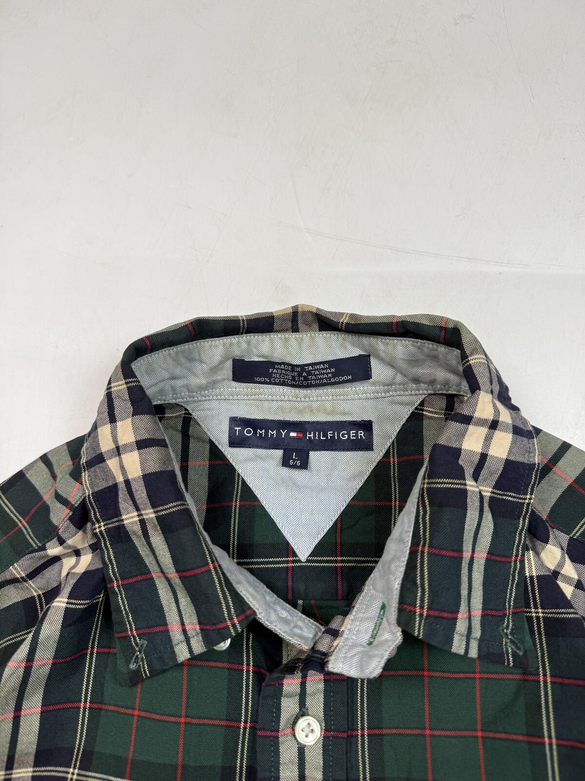 Vintage Tommy Hilfiger checkered button up shirt (L)