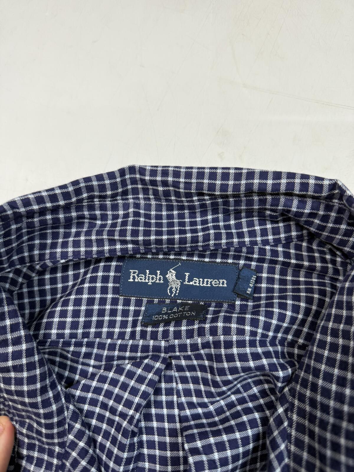 Vintage 90s Polo Ralph Lauren checkered button up shirt (XXL)