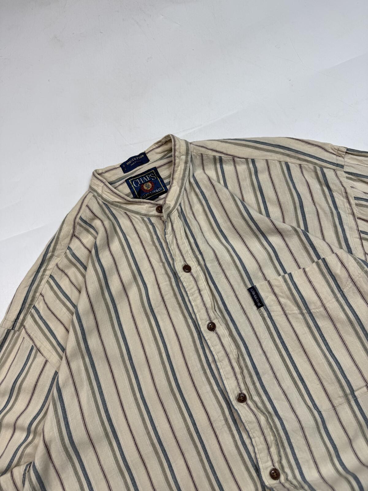 Vintage 90s Chaps Ralph Lauren striped button up shirt (L)