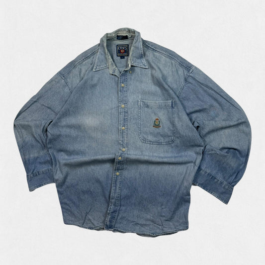 Vintage 90s Chaps Ralph Lauren denim button up shirt (L)