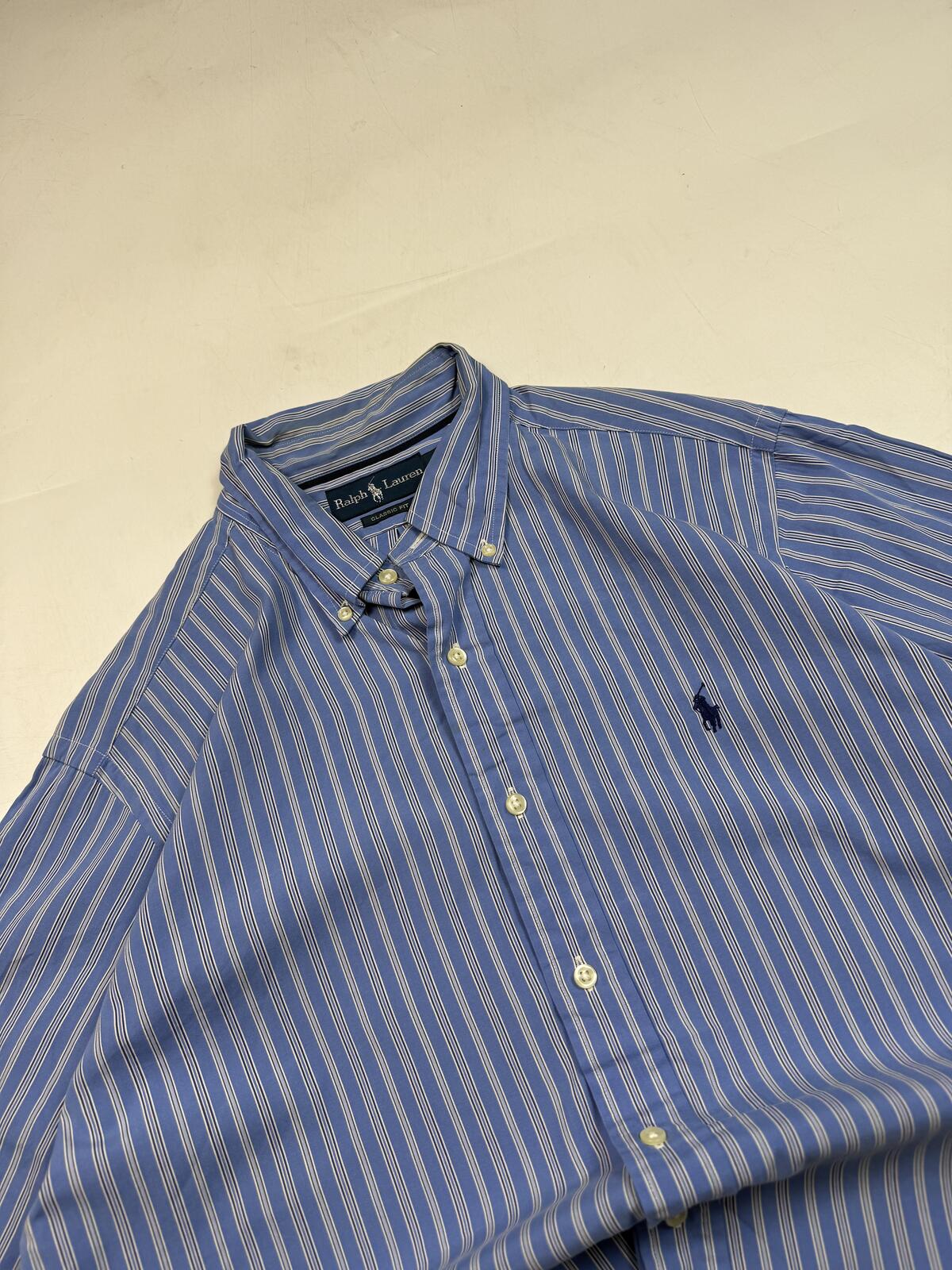Vintage Polo Ralph Lauren striped button up shirt (L)