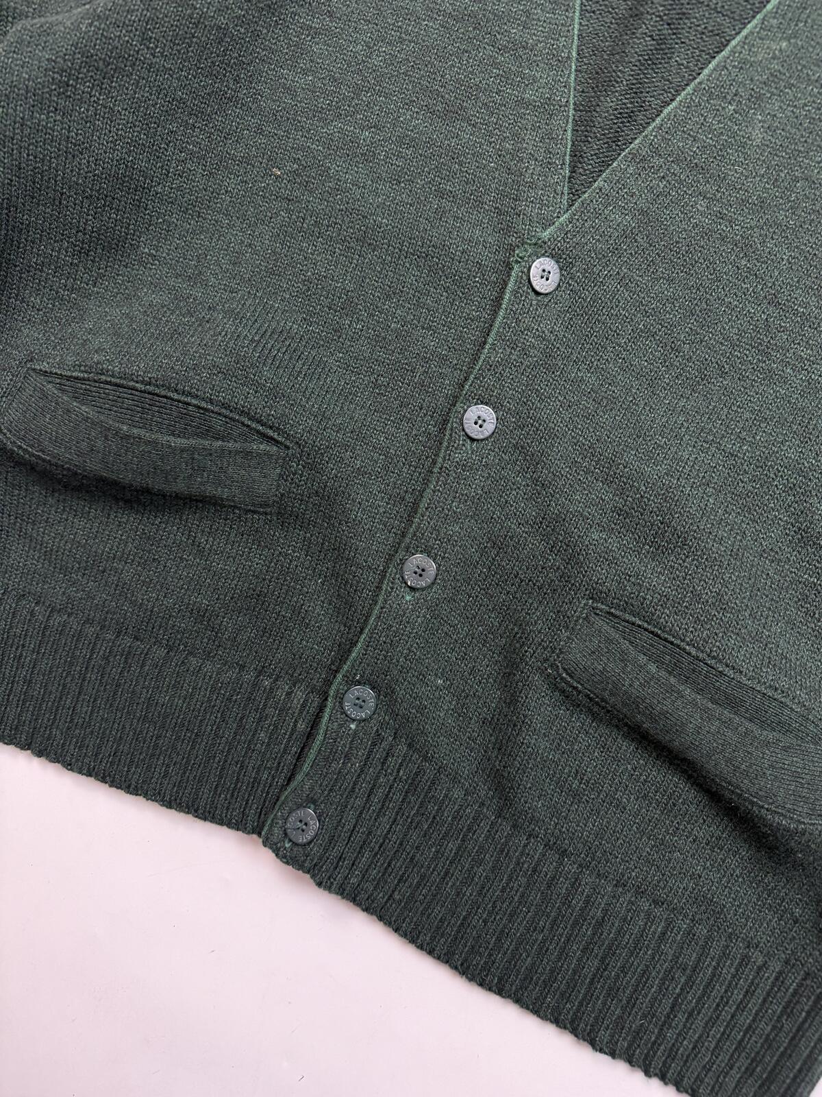 Vintage 80s Lacoste knit cardigan sweater (XL)