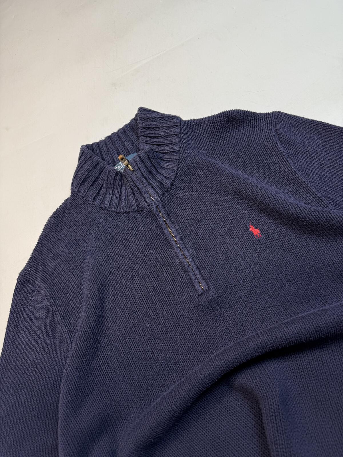 Vintage Polo Ralph Lauren quarter zip knit sweater (XXL)