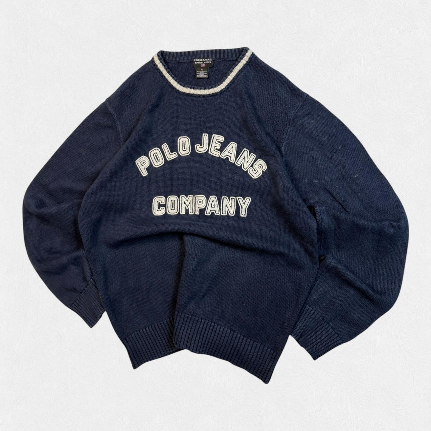 Vintage Y2K Ralph Lauren spell out knit sweater (XL)