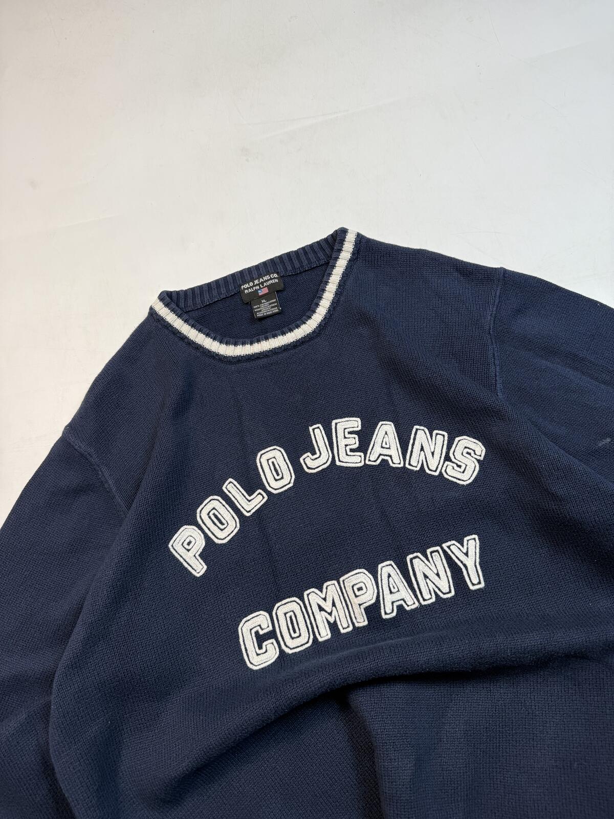 Vintage Y2K Ralph Lauren spell out knit sweater (XL)