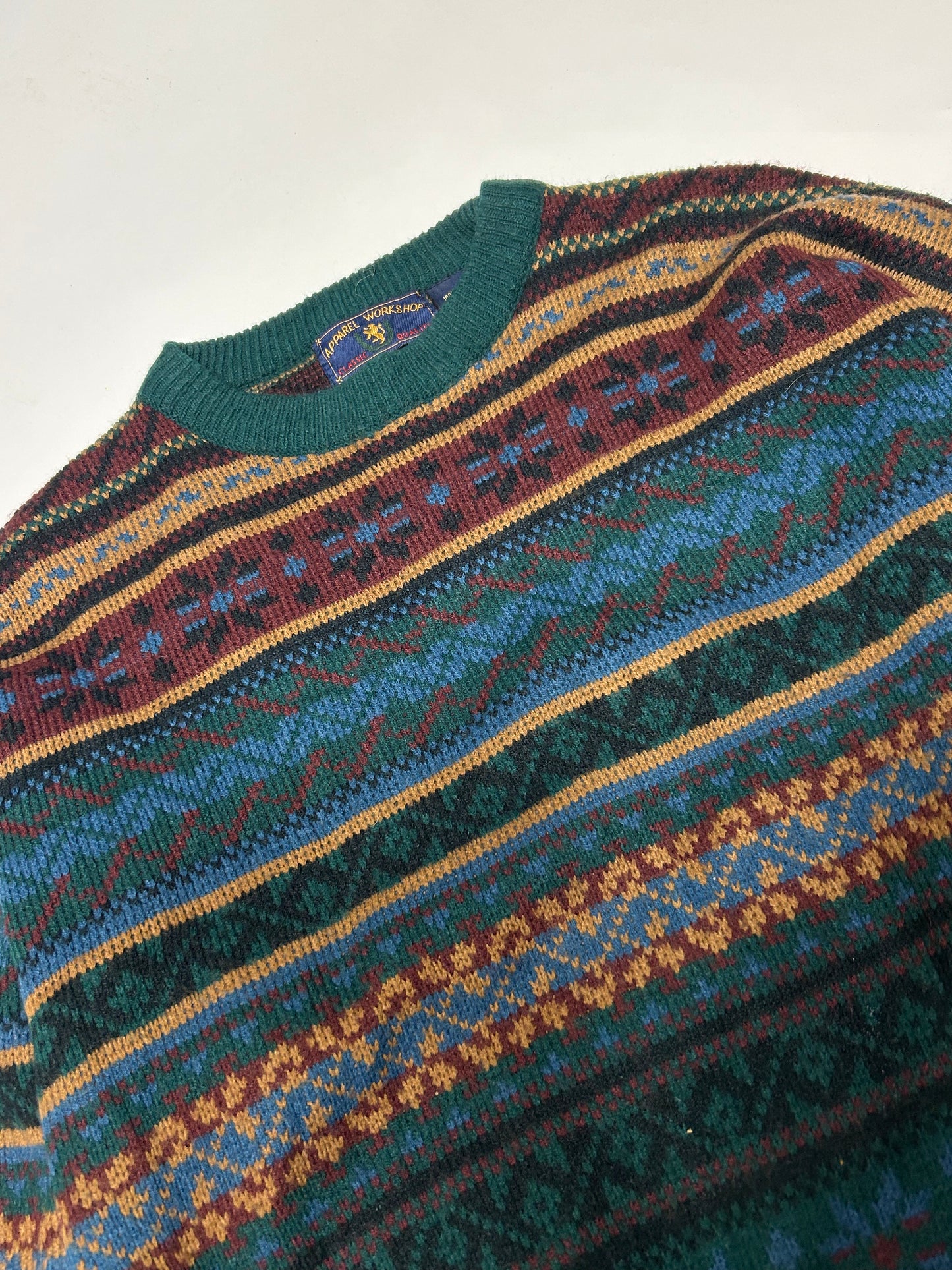 Vintage Abstract knit sweater (XL)