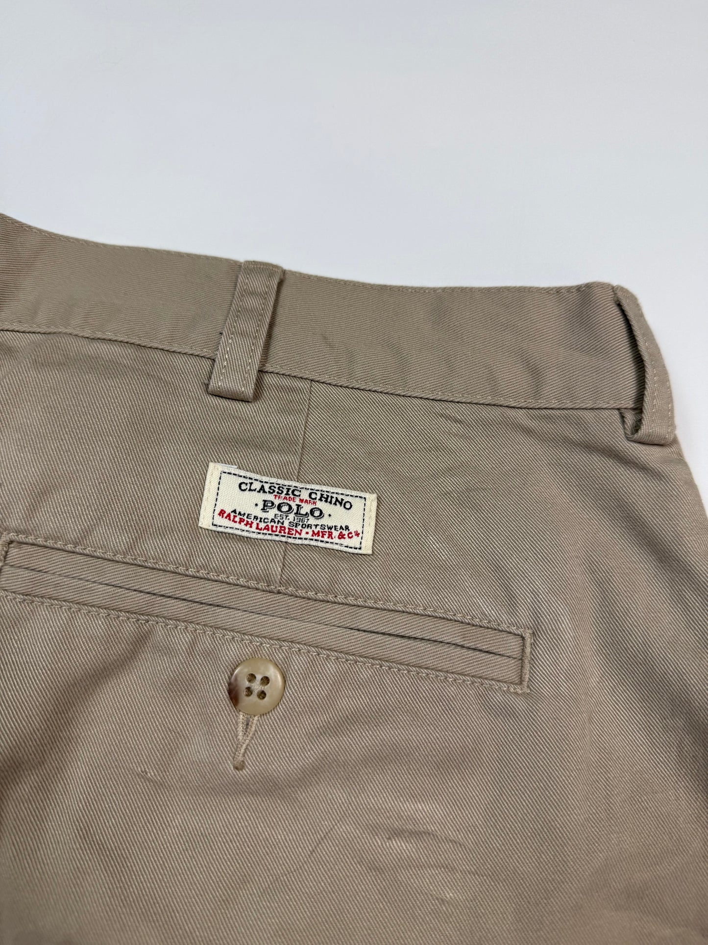Vintage Polo Ralph Lauren baggy chino shorts (W34)