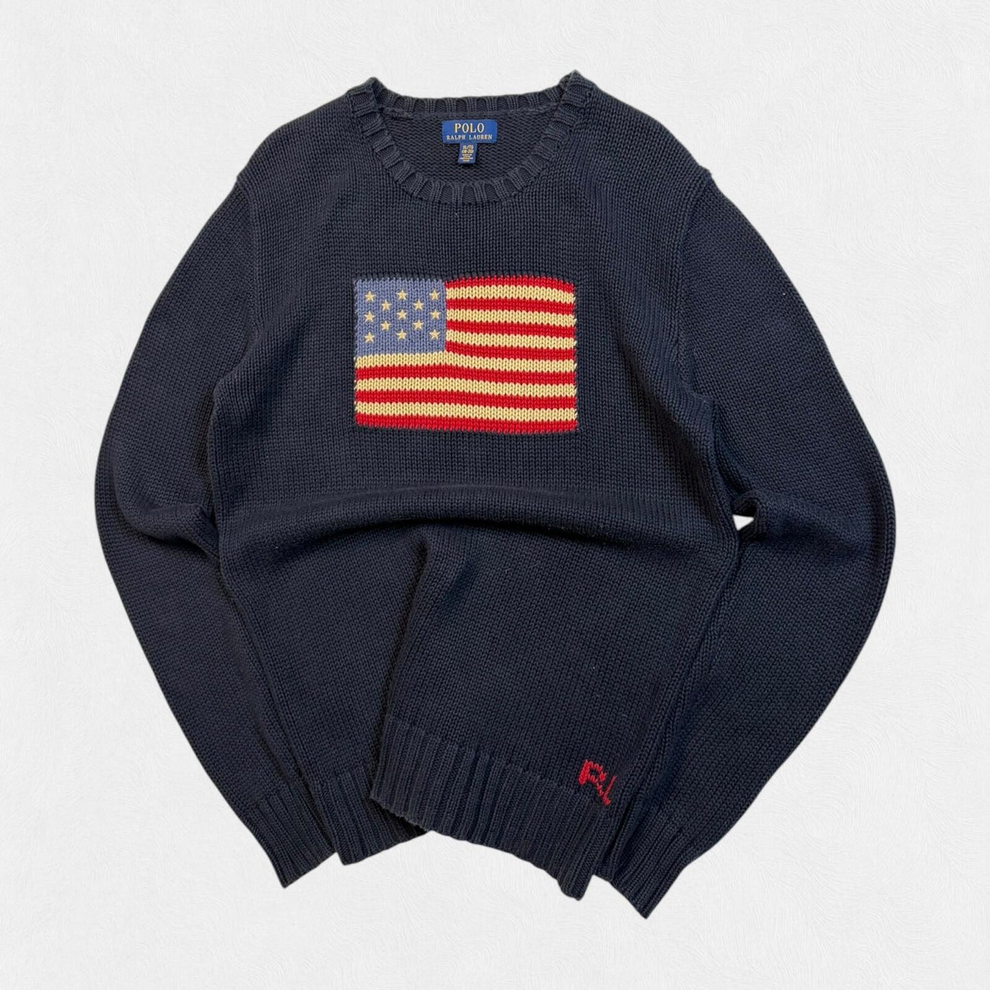 Polo Ralph Lauren USA flag knit sweater (XL)