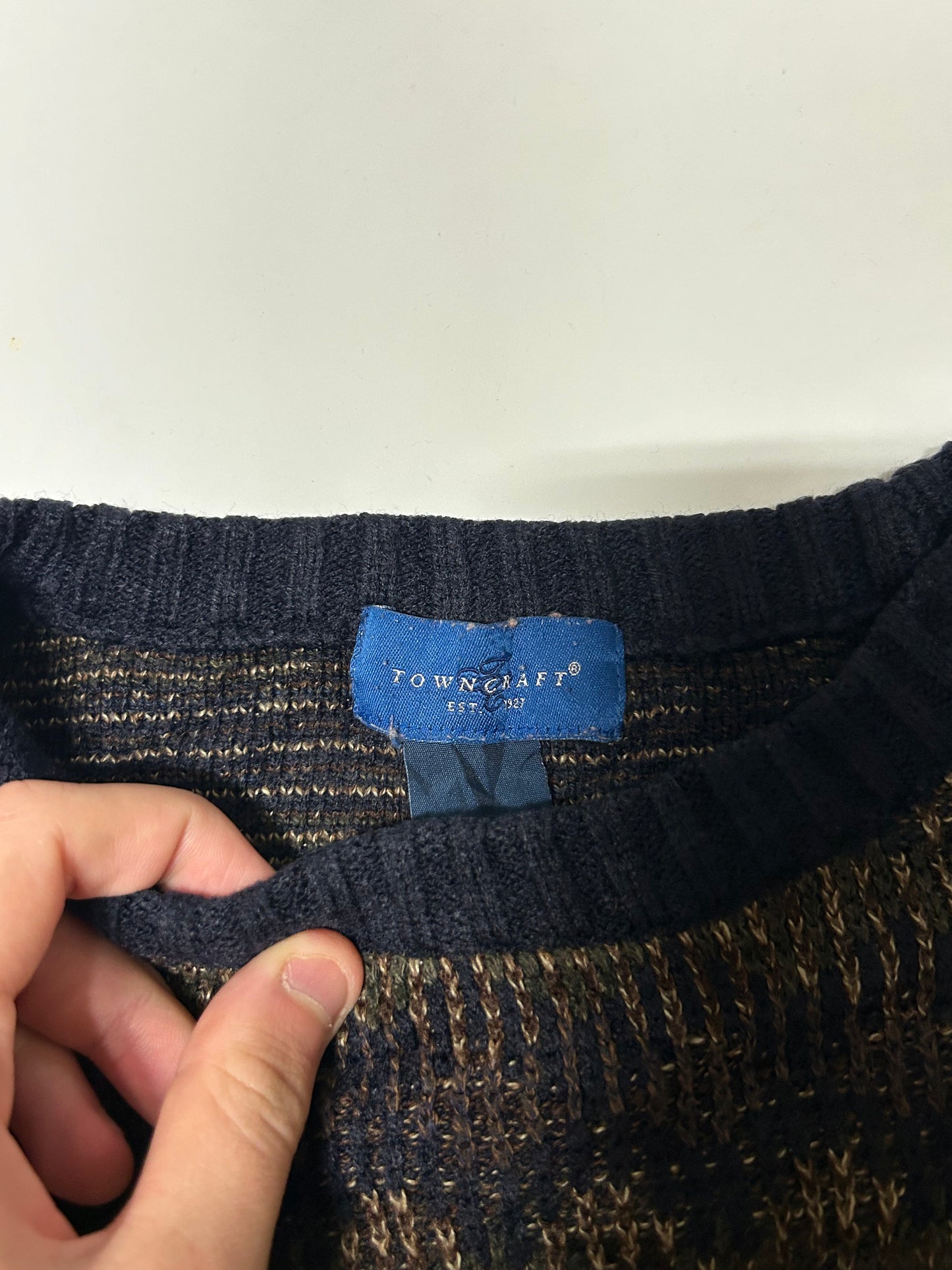 Vintage Towncraft grandad knit sweater (XXL)