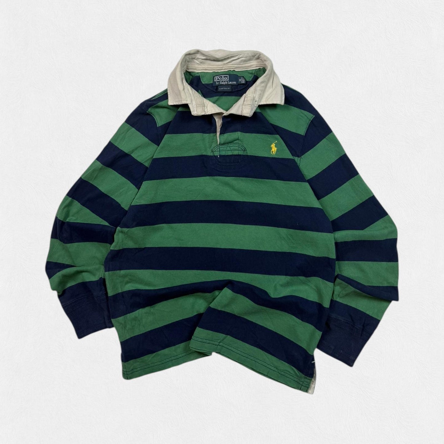 Vintage Polo Ralph Lauren striped rugby polo (M)