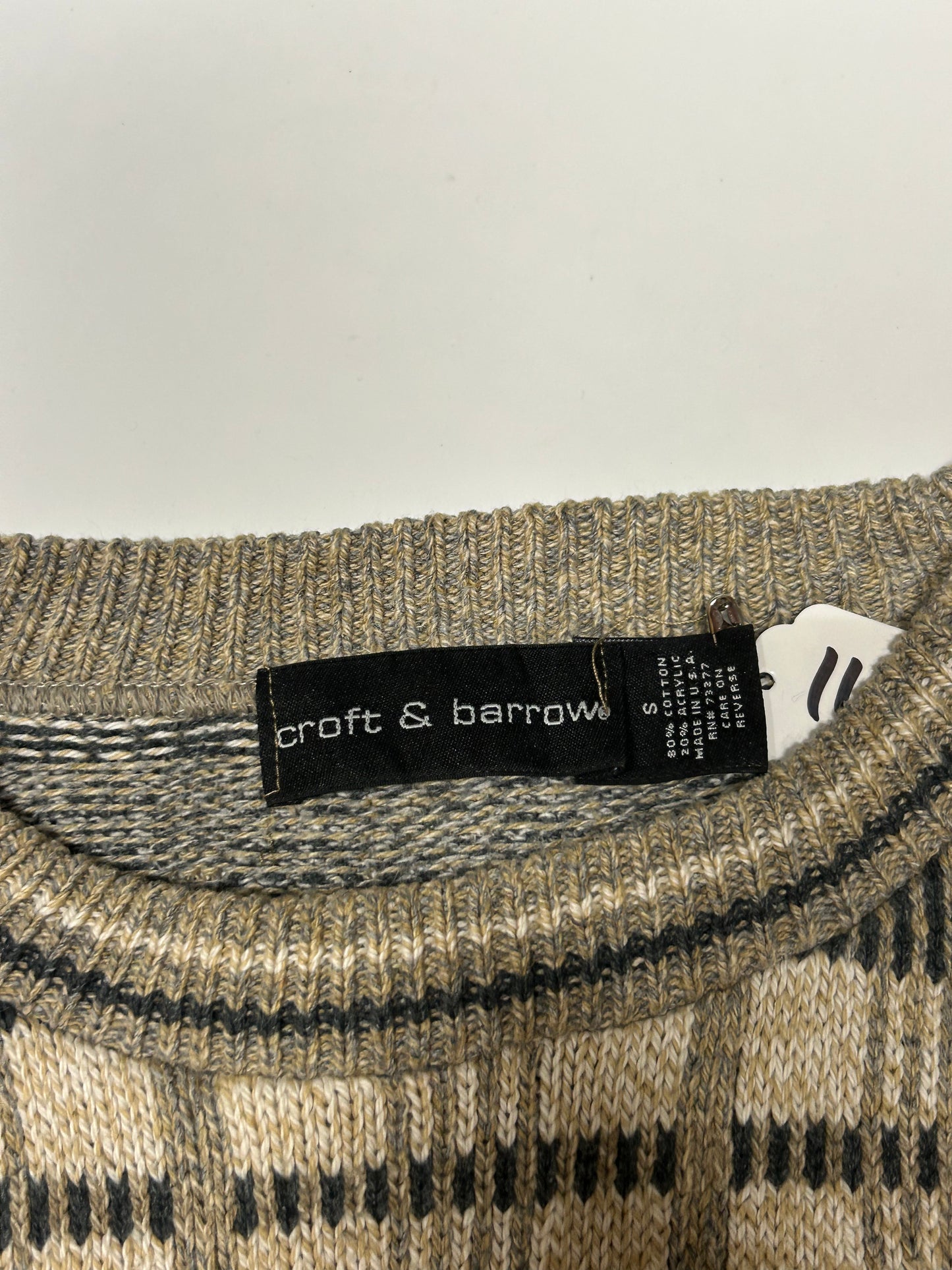 Vintage Croft & Barrow grandad knit sweater (S)