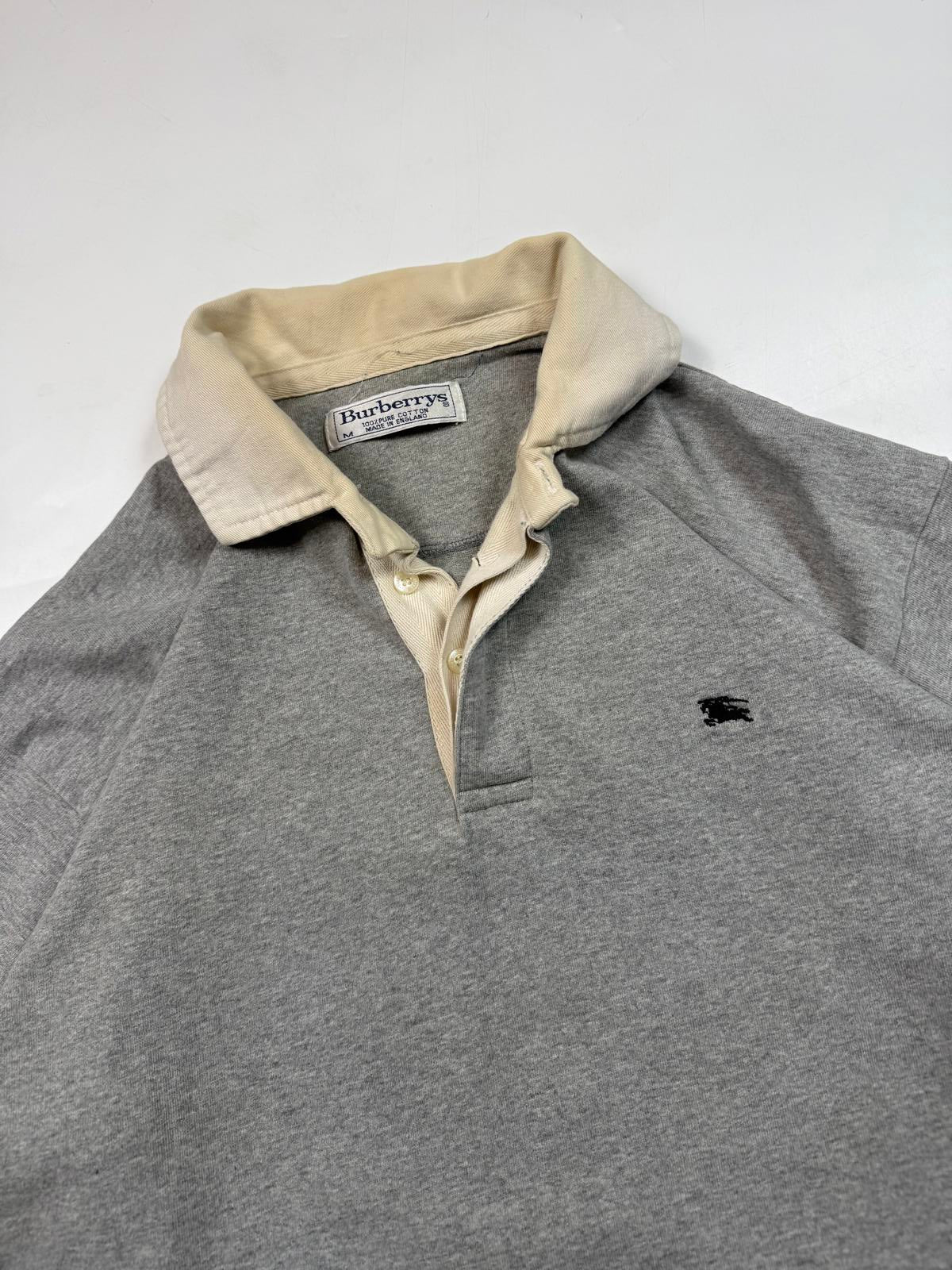 Vintage 90s Burberry rugby polo shirt (M)