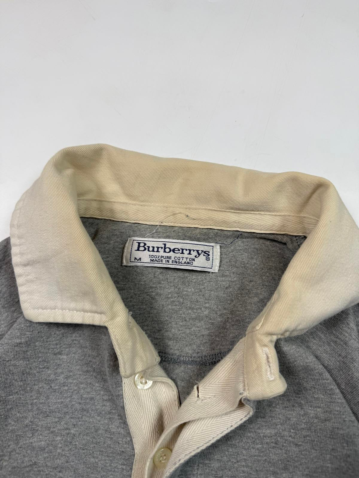 Vintage 90s Burberry rugby polo shirt (M)