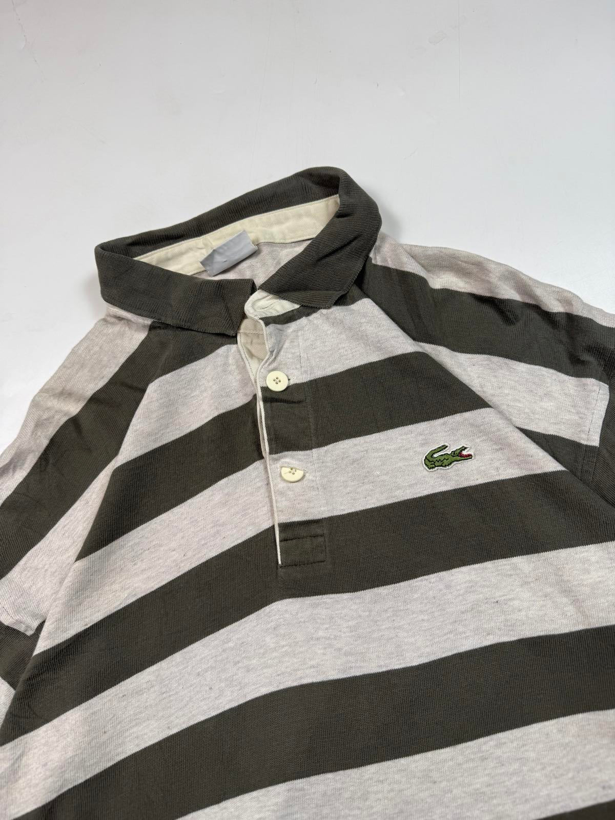 Vintage Lacoste striped rugby polo shirt (L)