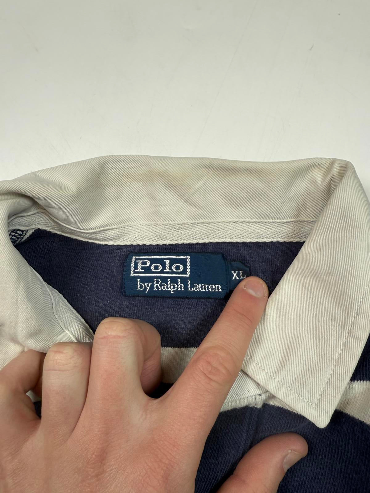 Vintage Polo Ralph Lauren striped rugby polo (XL)