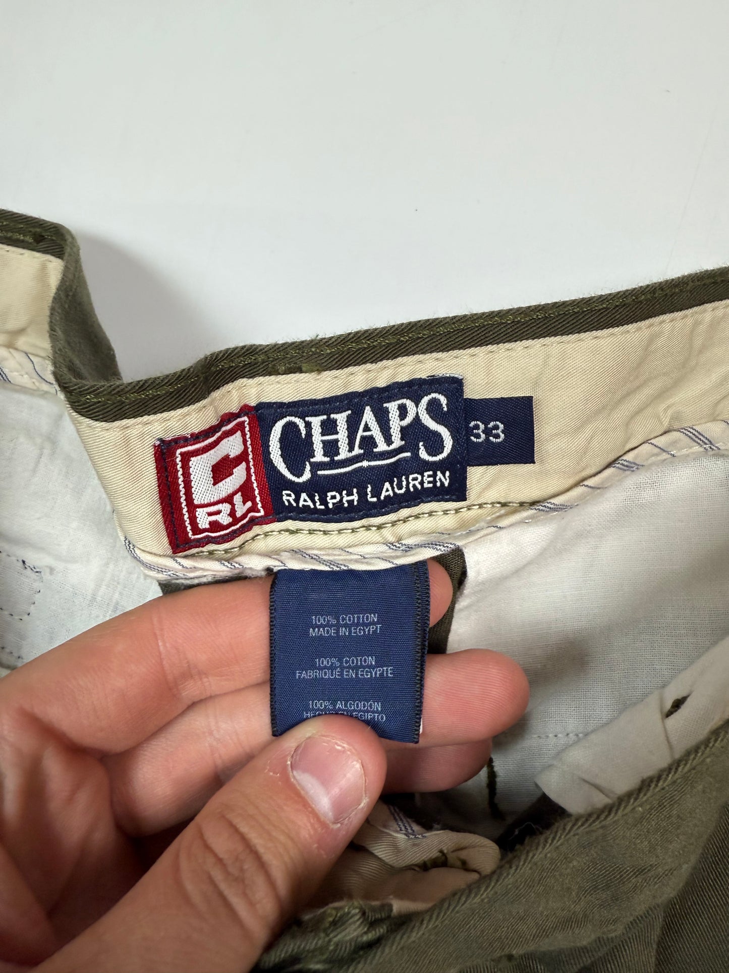 Vintage Chaps Ralph Lauren baggy chino shorts (W33)