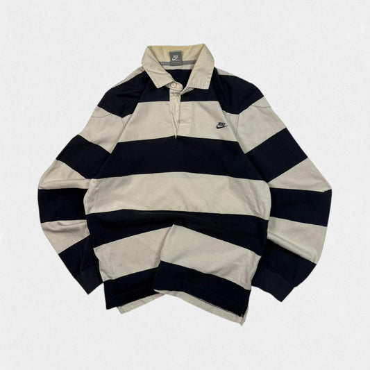 Vintage Nike striped rugby polo (M)
