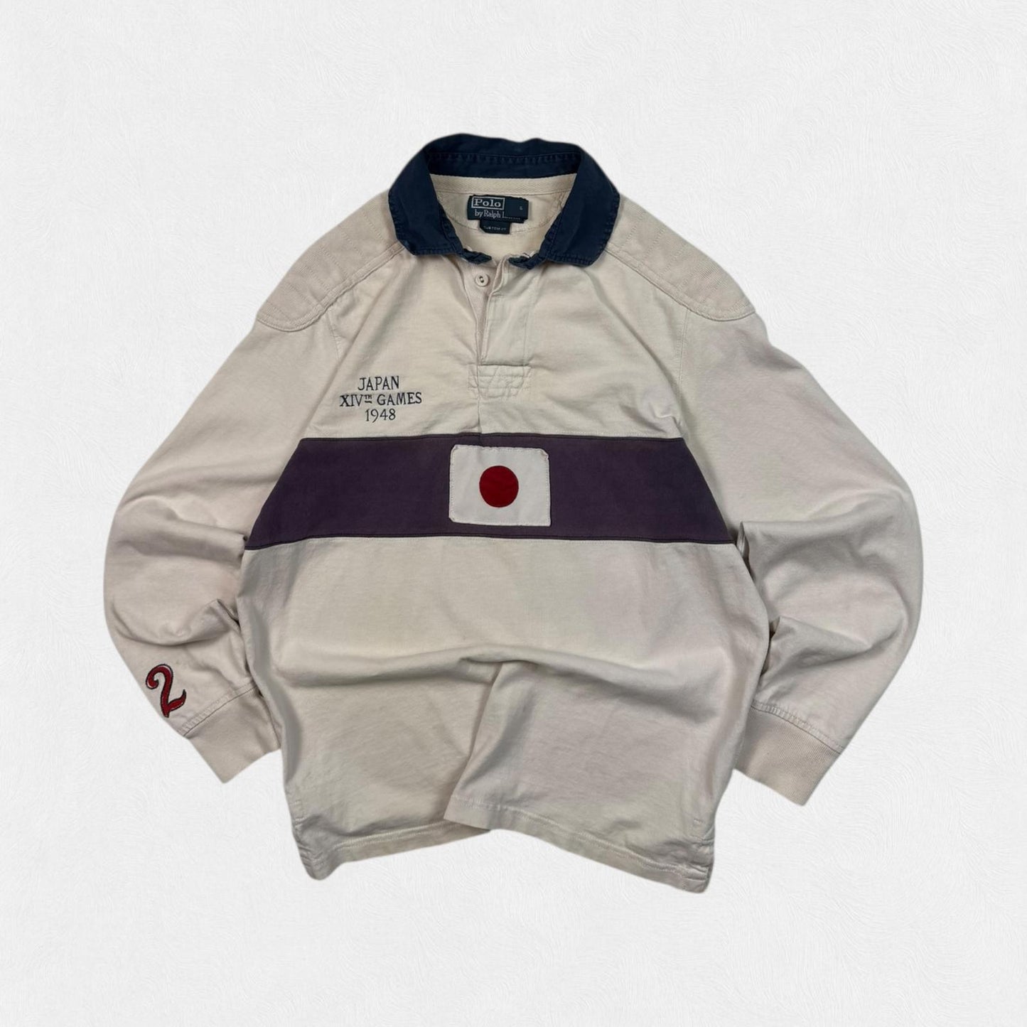 Vintage 90s Polo Ralph Lauren Japan Olympics 1948 rugby polo (M)