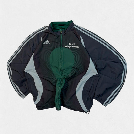 Vintage Y2K Adidas abstract track jacket (XL)